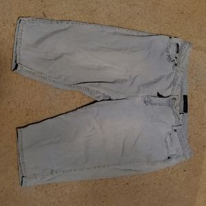 Light wash denim shorts